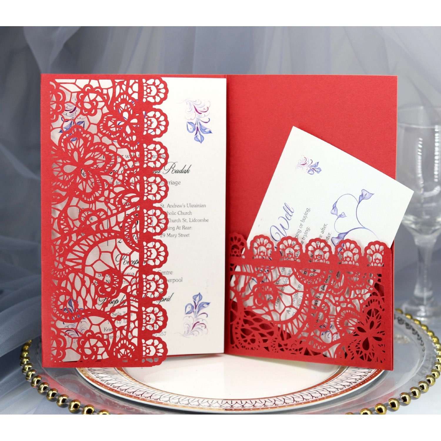 Elegant Invitation Card Wedding Supplies Pocket Invitation  Greeting Card Wholesale